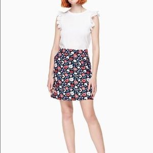 Kate spade floral jacquard skirt